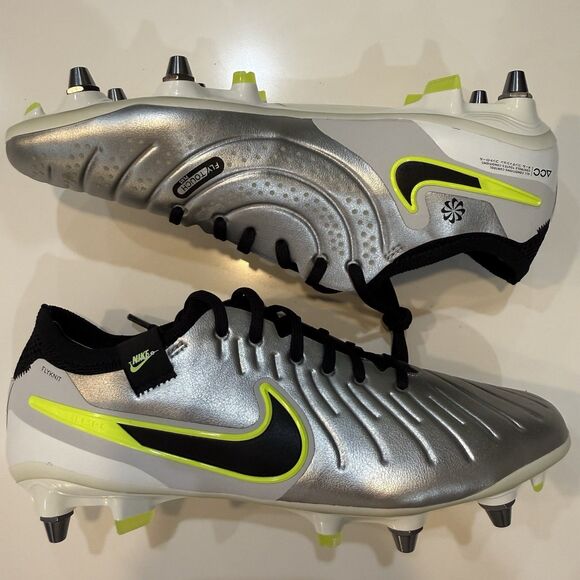 Nike Mens Tiempo Legend 10 Elite SG PRO Soccer Cleats Silver Size 7 FN7283-001 main image 5